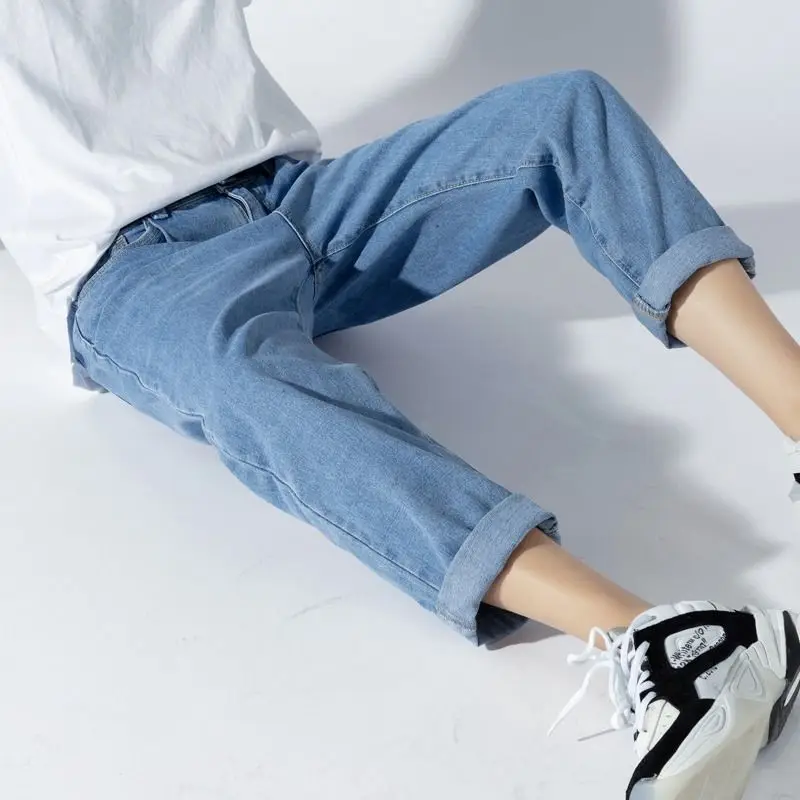 Мужские прямые джинсы зауженные в Корейском стиле 2019 | Мужская одежда