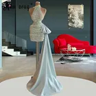 Короткое вечернее платье с лямкой на шее и блестками, блестящее сексуальное Африканское коктейльное платье для вечерние НКИ, 2021, мини-платье для выпускного вечера со шлейфом, на заказ