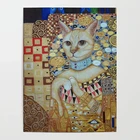 Домашний декор Adelebauer холст живопись HD Печатный портрет картины настенное искусство модульный Klimt кот плакат для гостиной в рамке