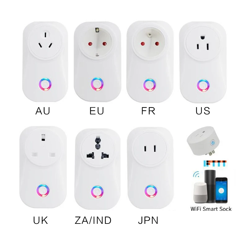 Tuya smart Plug Wi Fi Мощность розетка life переключатель Беспроводной приложение