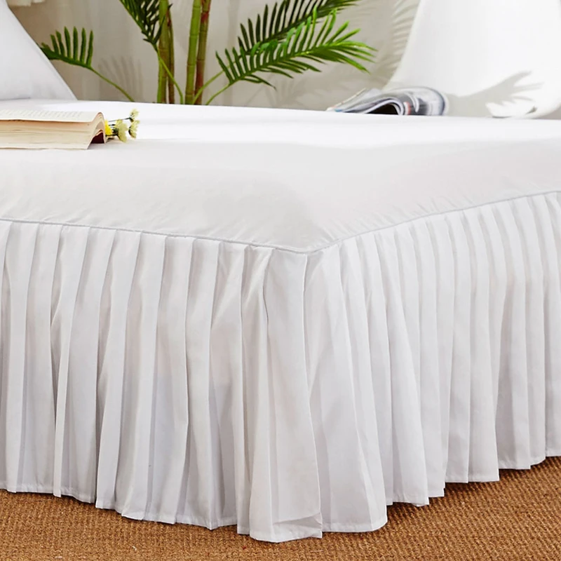 Комплект постельного белья однотонный комплект с юбкой и матрасом домашний