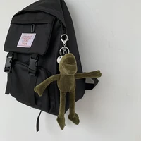 2022 new cartoon frog keychain animal plush keychain plush animal teddy bear boy backpack duck keychain plush toy gift