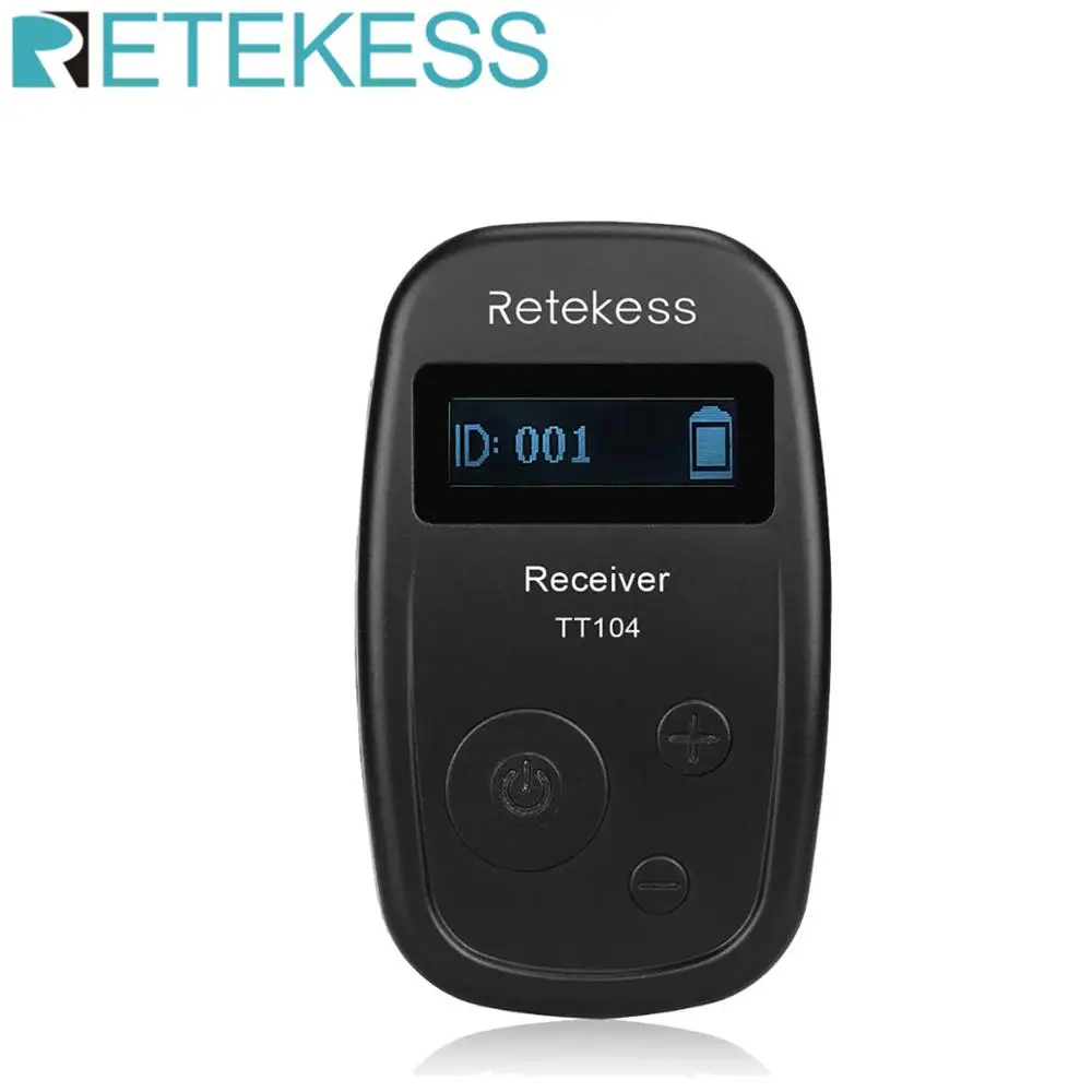 Retekess TT104 UHF беспроводной аудио 740-790MHz Портативный приемник USB зарядка для гида системы Конференц-зал церковный интерпретация