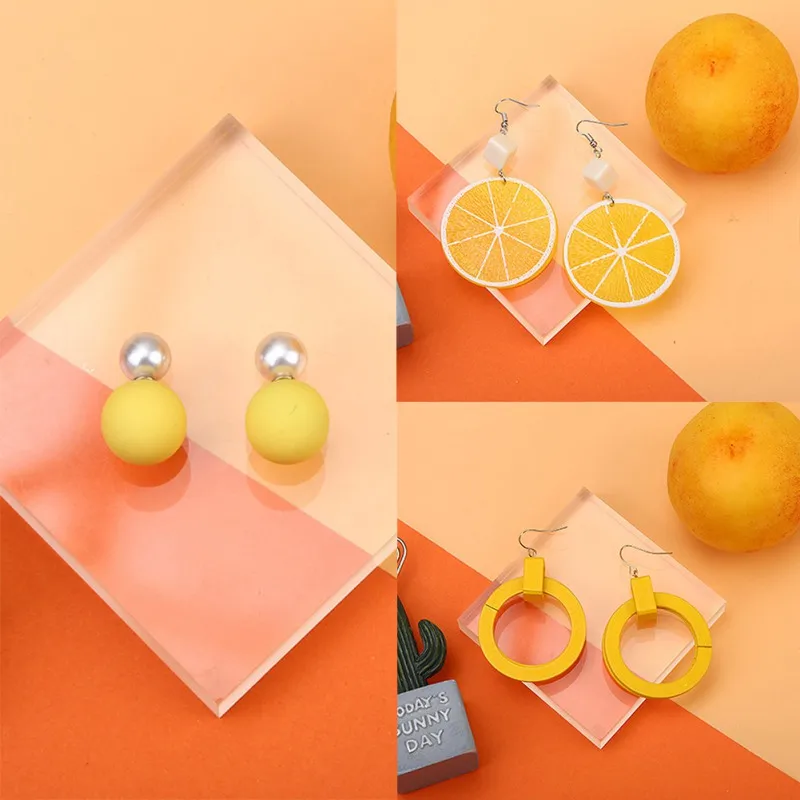 Женские модные серьги-гвоздики с геометрическим рисунком элегантные милые