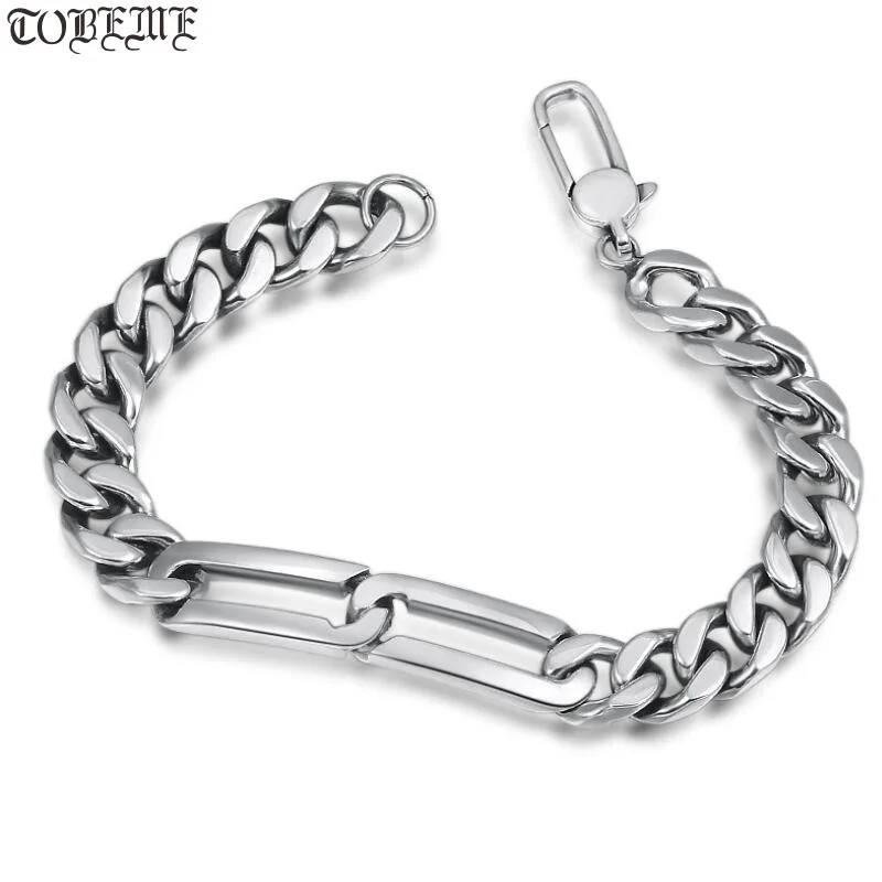 

100% Серебряный браслет-цепочка 925 пробы мужской браслет из чистого серебра 925 пробы модный браслет