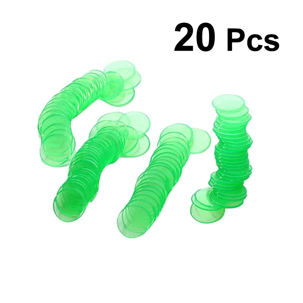 20pcs 20/30/40/80pcs Transparent Counters Counting Bingo Chips Plastic Markers Bingo Supplies Poker Chips Casino Bingo Markers Token - Цвет: 20pcs