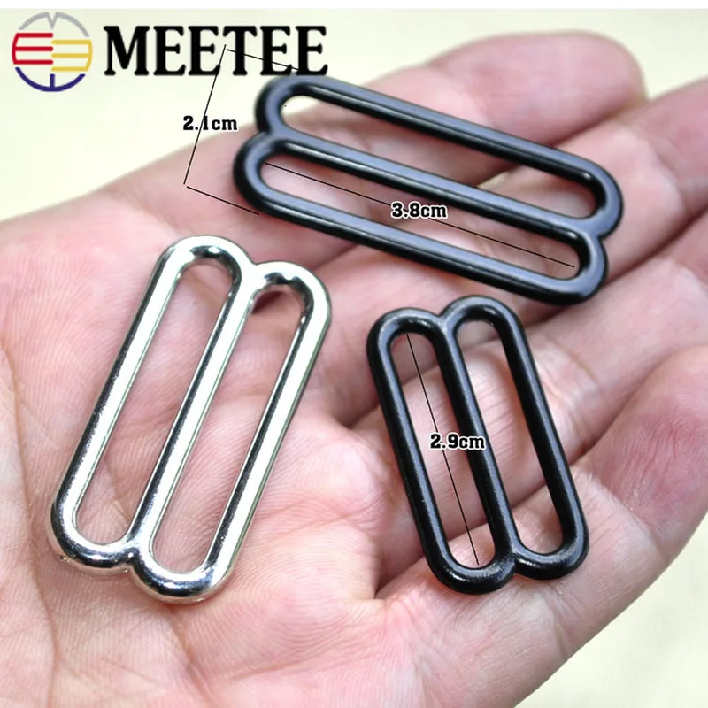 Meetee 5/10 шт. 14-50 мм металлический-хомут с круглым воротником для мальчиков и девочек Тройная Пряжка бюстгальтера кольца Ползунки ремешок настроить пряжку застежка пошив одежды «сделай сам» аксессуар