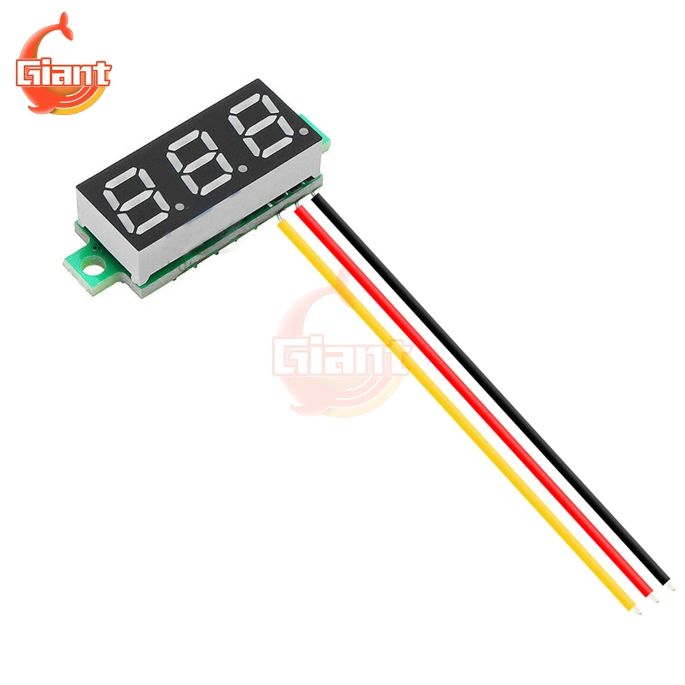 DC 0 V-100 V 0,28 дюймов светодиодный цифровой вольтметр измеритель напряжения детектор напряжения монитор тестер панель автомобиля 5V 12V 24V красный зеленый синий желтый