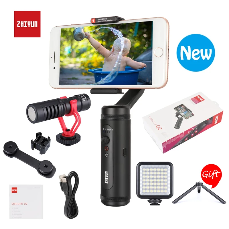 ZHIYUN Smooth Q2 3 оси мини портативный смарт телефон шарнирный стабилизатор для камеры