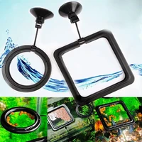 aquarium feeding ring fish tank station floating food tray feeder square circle accessory water plant buoyancy suction cup