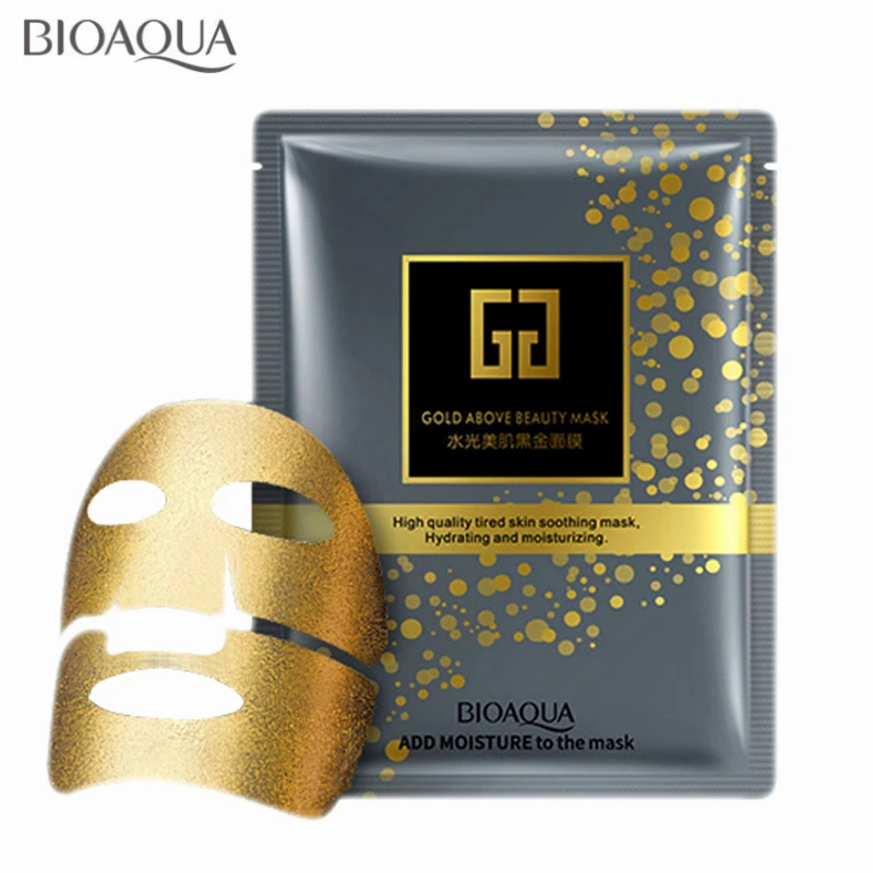 BIOAQUA 24K золотые маски для лица увлажняющий с коллагеном маска против старения