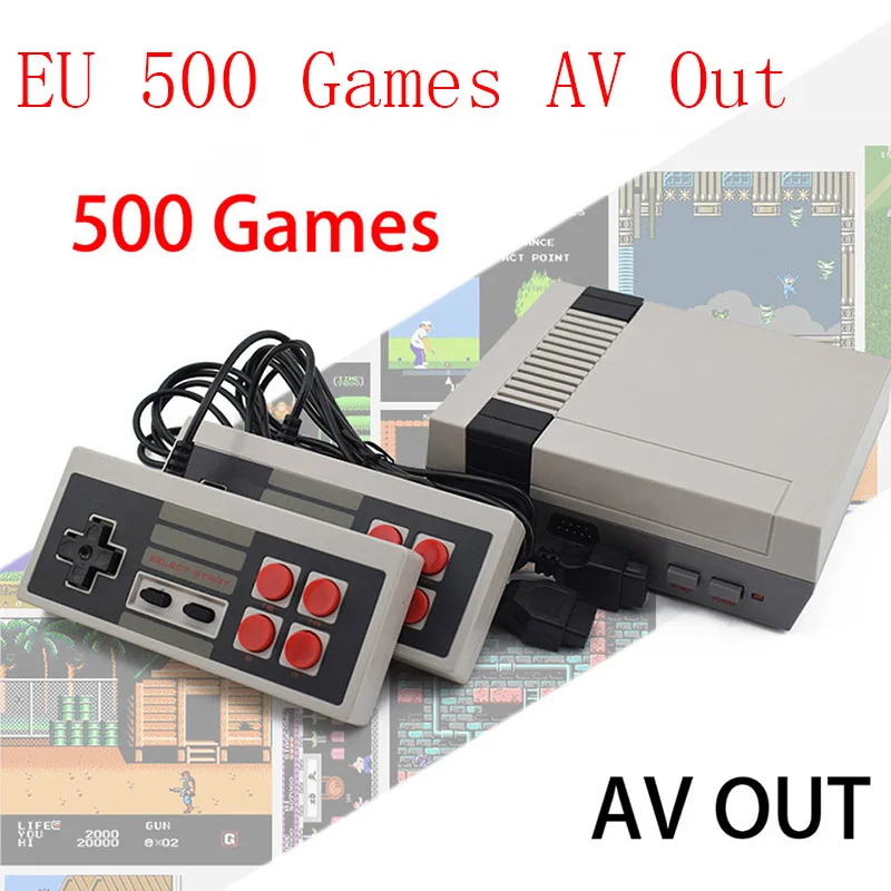 EU 500 Games AV Out 600/620 игры HDMI выход Ретро Классический ТВ Видео Игровая приставка для упрощенной версии классический для пульта NES - Цвет: EU 500 Games AV Out