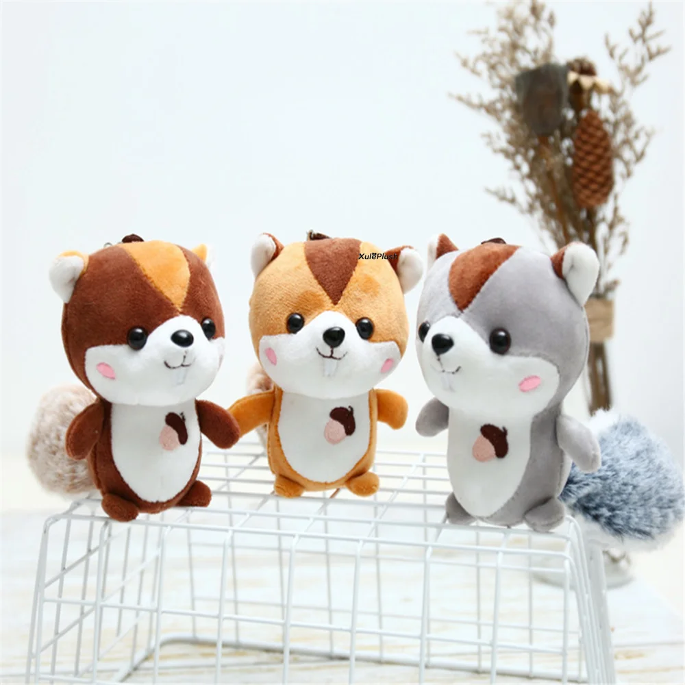 Милая плюшевая игрушечная белка 8*5 см брелок с подвеской подарок кукла | Игрушки и