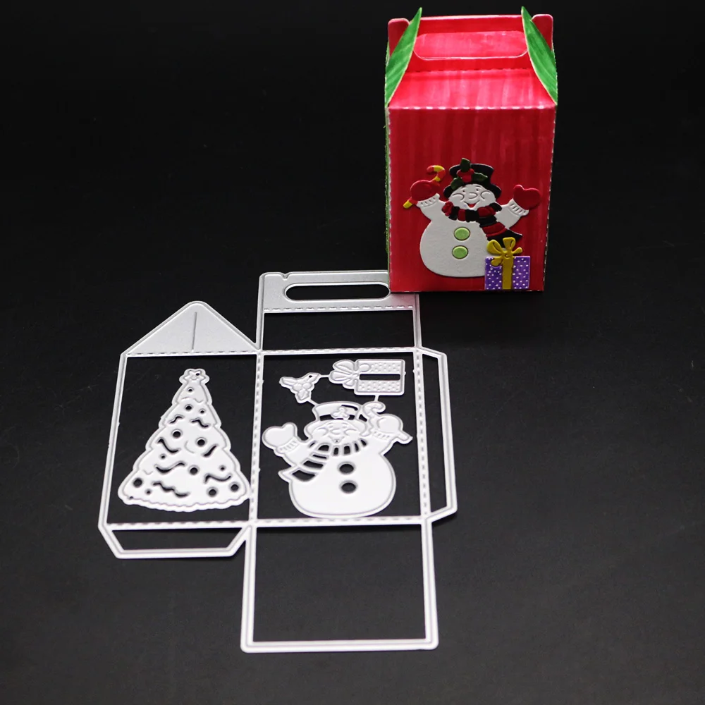 Новинка Рождественская стерео коробка тиснение режущий инструмент шаблон