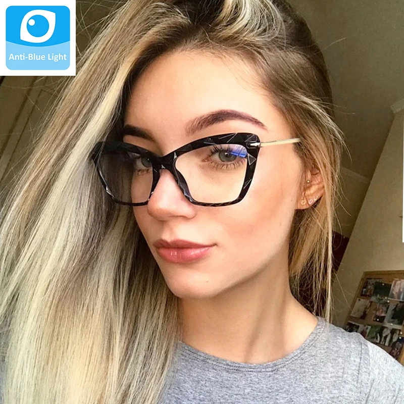 

Vintage Anti-blue Light Cat Eye Eyewear Frame Women Retro Eye Glasses Frame Female Clear Lens Spectacles Eyepiece Shades