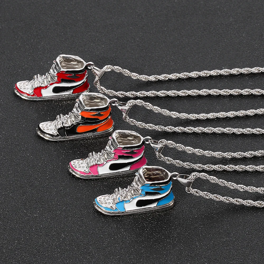 Necklace Stainless Steel Chain Jewelry Gift Hip-hop New Red Sneakers Noble Snake Collar Black Panther Necklace