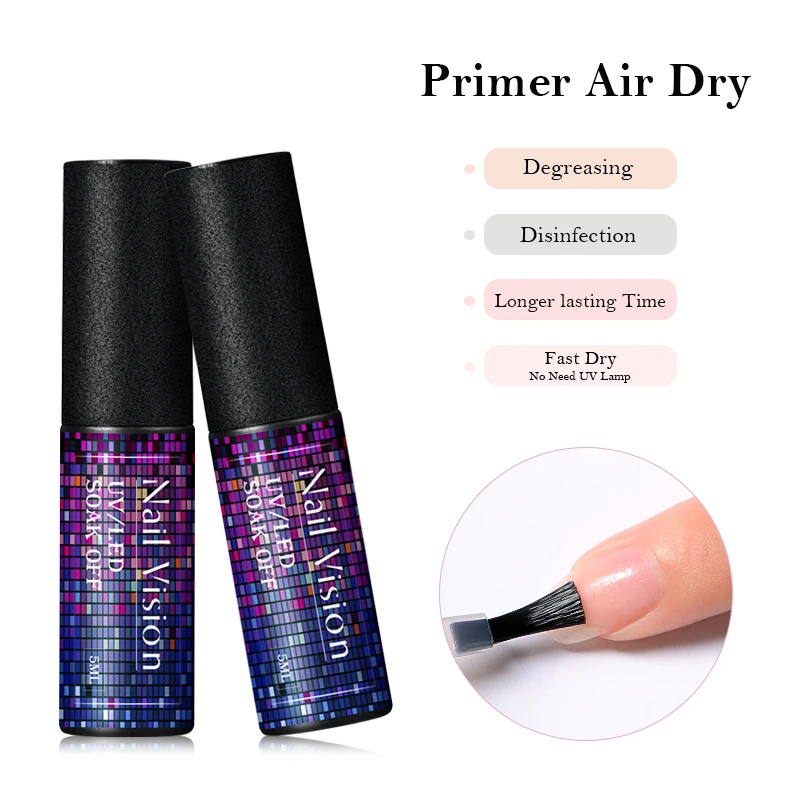 Быстросохнущий гель-праймер для ногтей Vision 5 мл базовый праймер не требуется УФ