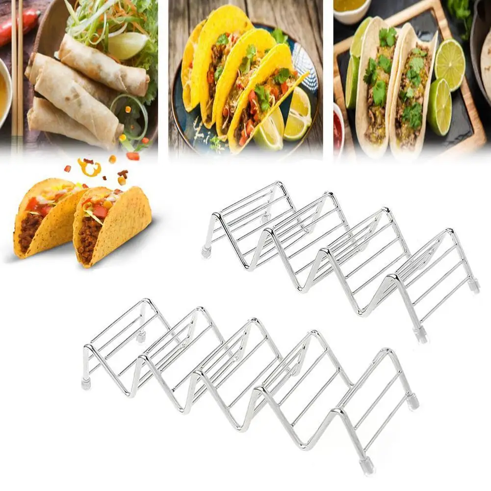 Волна Форма Сталь держатели Тако Мексиканская Еда ракушками собака Taco стойки