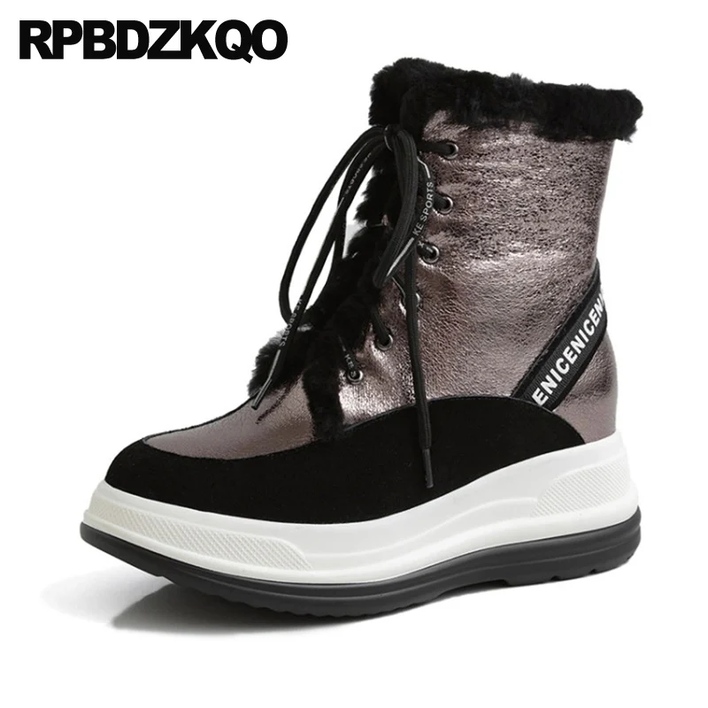 Женские ботильоны большого размера на плоской подошве плюшевые повседневные