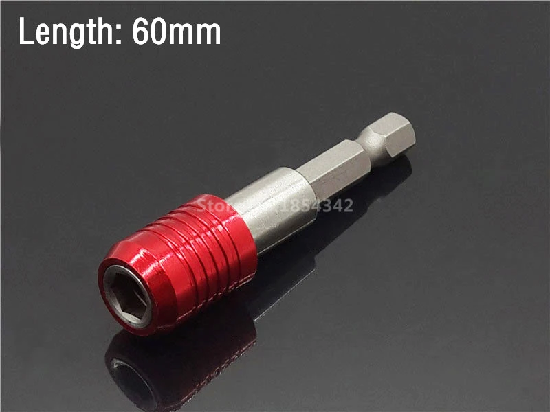 Red 60mm 1 шт. 12 Размер удлинитель 1/4 шестигранный винтовой патрон-адаптер Магнитная отвертка ударный шуруповерт сверло инструмент быстросъемные инструменты - Цвет: Red 60mm
