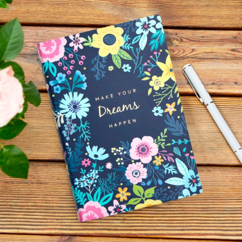 2019 в Корейском стиле Kawaii Винтаж цветок дневник с расписанием ежедневник бумага