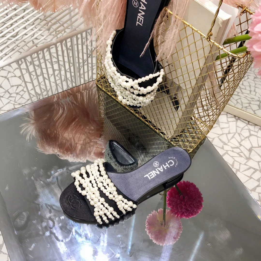 

2021 new luxury CC16 designer fashion ladies slippers high heel sandals ladies casual shoes