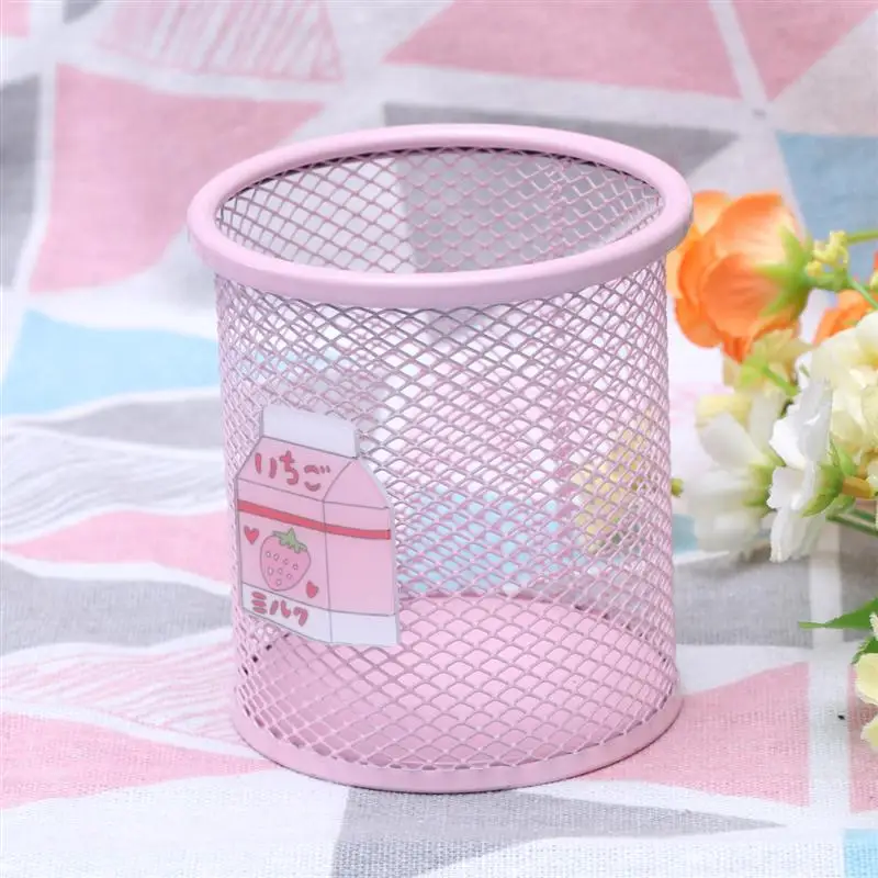 Мини мусорный бак 1 шт. круглый милый Настольный чехол карандаш корзина для