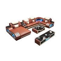 living room sofa functional genuine leather couch nordic modern corner u shape speaker sound system rgb led light bluetooth %d0%b4%d0%b8%d0%b2