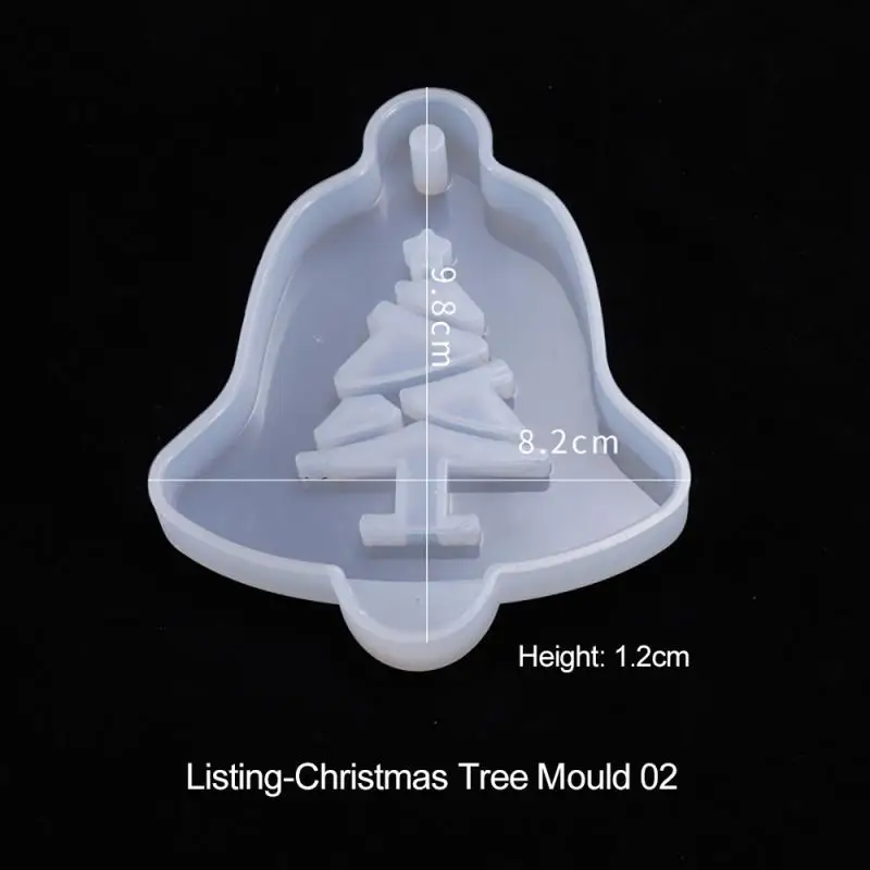 

Silicone DIY Resin Coaster Mould Christmas Tree Elk Pendant Bag Decoration Maker Mold Crystal Epoxy Homemade Casting Soap Mould