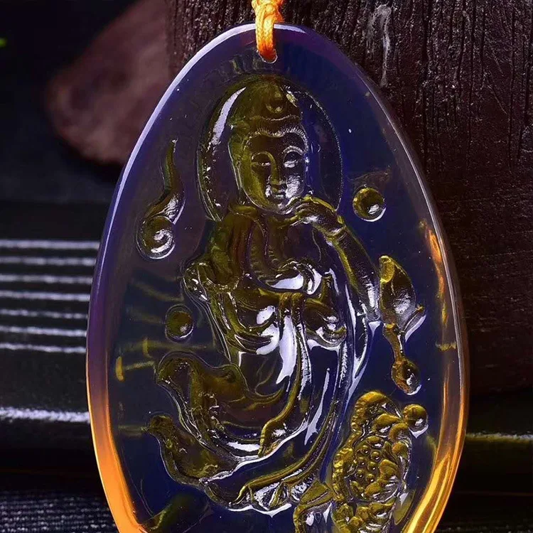 Ручная полировка Dominion Guanyin кулон ожерелье для мужчин и женщин свитер цепь Кулон