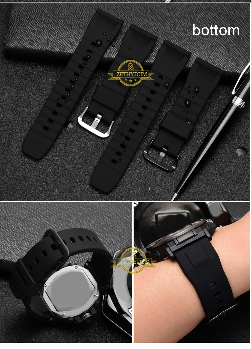 Силиконовый резиновый ремешок для часов 24 мм для casio PRG-600YB-3 prg-650 PRW-6600 часы с ремешком, водонепроницаемые часы, браслет Спортивные ремни для наручных часов