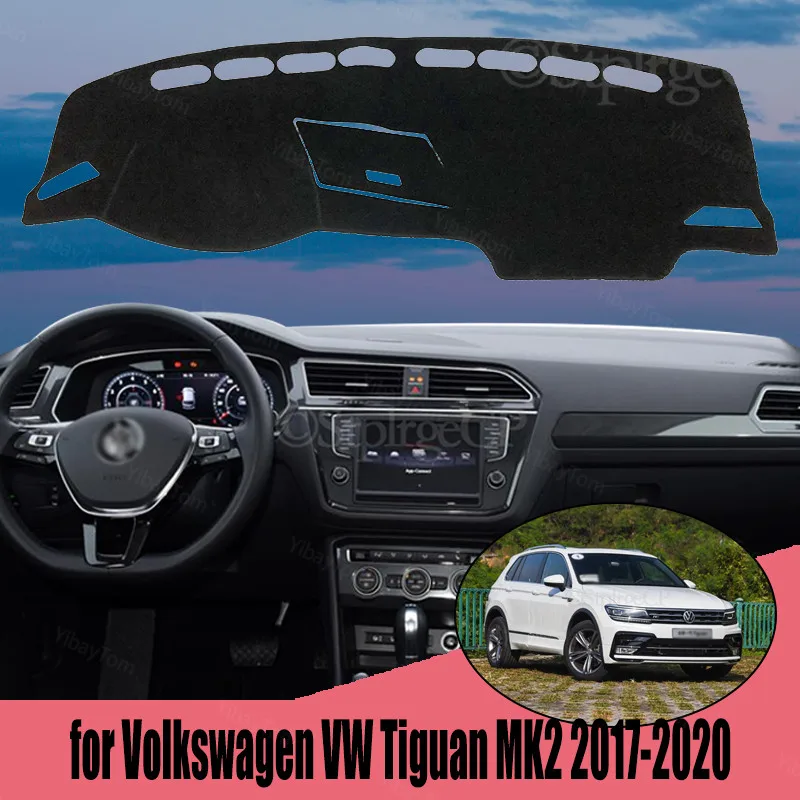 

Car Styling Suede Dashmat Dashboard Custom Cover Pad Dash Mat Carpet for Volkswagen VW Tiguan MK2 2017-2020