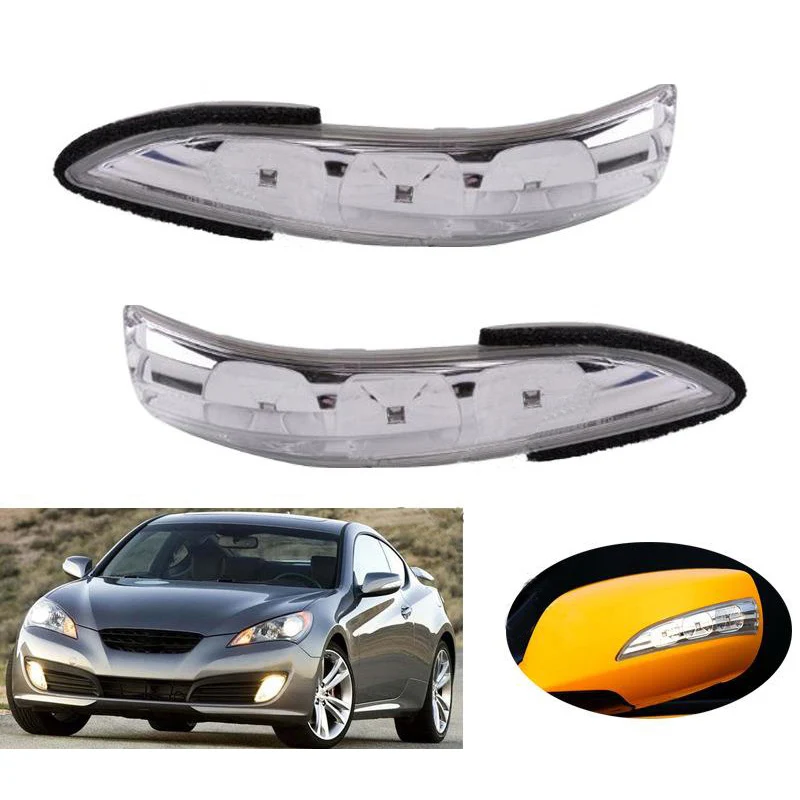 

LED Rearview Mirror Light Side Mirror Blinks Indicator Light for Hyundai Genesis Coupe 2009-2014 87613 2M000 876142M000