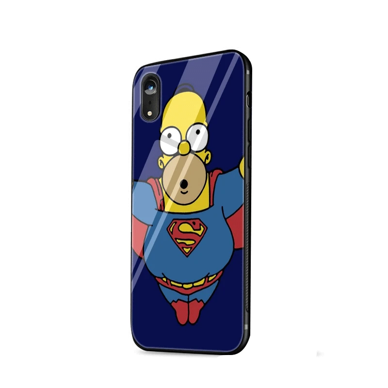 Чехол для телефона стекло iPhone 11 Pro X XS XR Max 6 6s 7 8 Plus 5 5S чехол Барт Симпсон Забавный