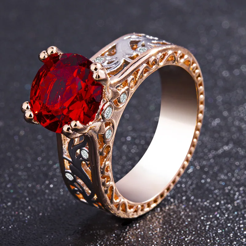 S925 Silver Champagne Ring Lady Rose with White Gold AAA + Cubic Zirconia Wedding | Украшения и аксессуары