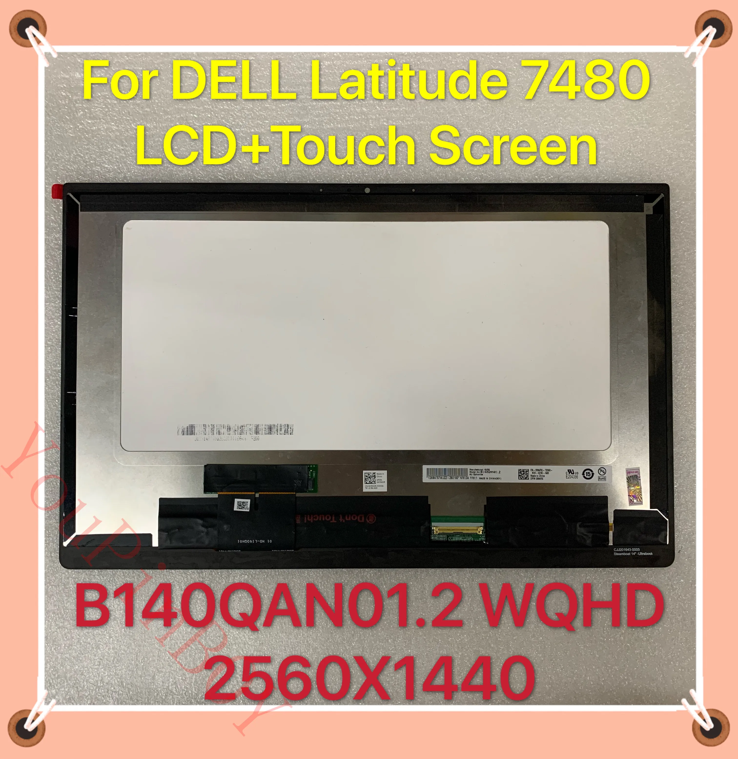 Оригинальный ЖК дисплей в сборе для dell latitude e7480 7480 с сенсорным экраном B140HAN03.3 1920*1080