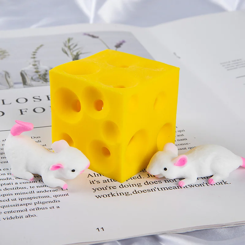 Игрушечная мышь и сыр Ленивец прятки игрушка для снятия стресса фигурки сыра