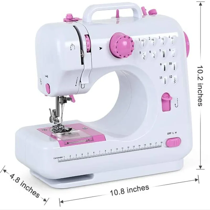 Мини-швейная машинка портативная электрическая бытовая швейная ручная 12 стежков