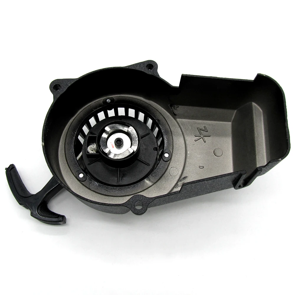 Черный 47cc 49cc алюминиевый мини мотовездеход вытяжной стартер внедорожный