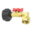 Угловой адаптер QCC1 для заправки пропана с регулирующим клапаном ВКЛ.ВЫКЛ., газовая заправка LP, подходит для всех грилей для кемпинга, цилиндр с резервуаром на 1 фунт.