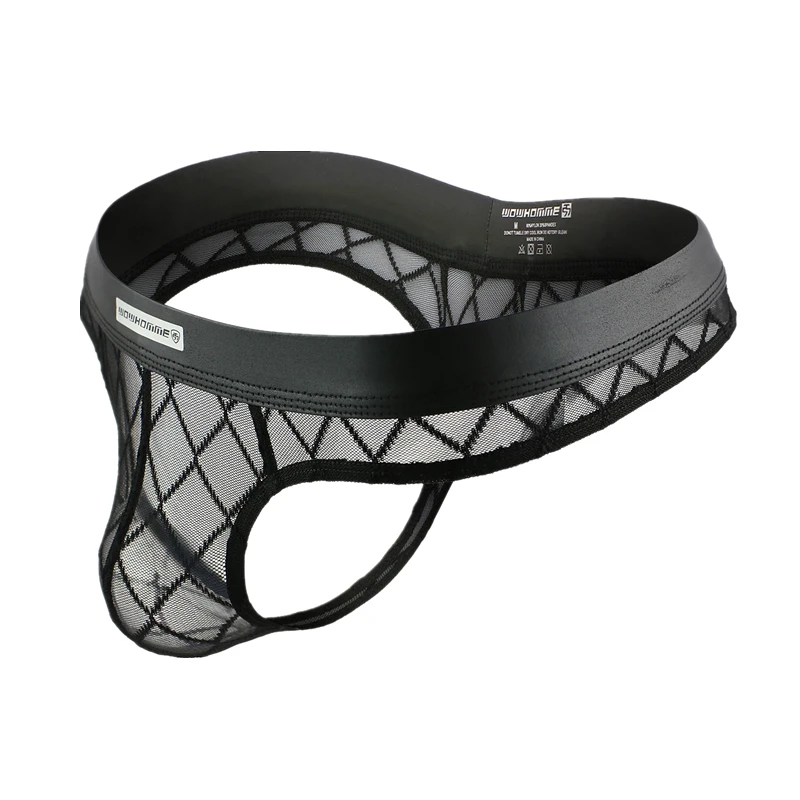 

Мужские трусы стринги из сетчатой ткани, черные дышащие трусы с U-образным мешочком, сексуальное нижнее белье для мужчин, гей-трусы танга, 2019