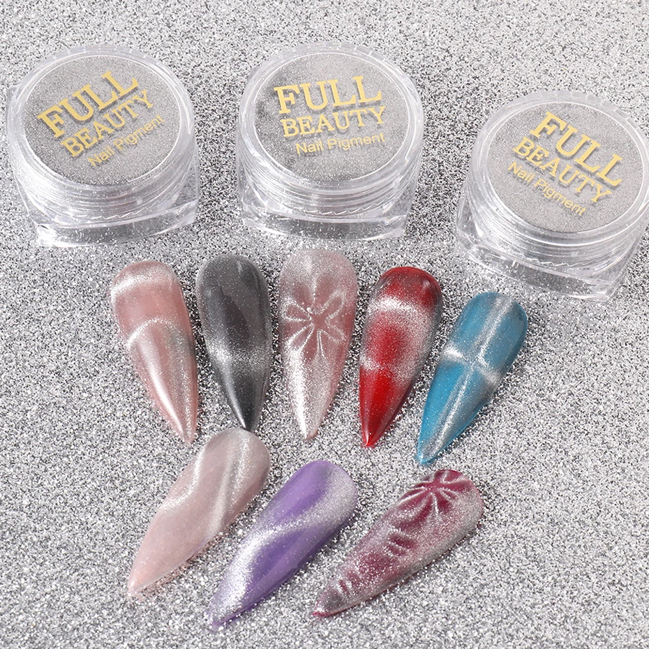 0 5 г зеркальный блестящий лак для ногтей 9D кошачий глаз магнитный порошок Сияющий