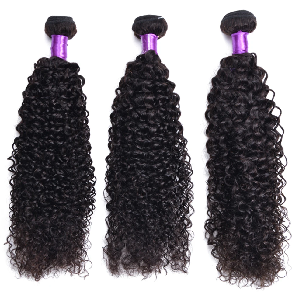Вьющиеся человеческие волосы 3 пряди с фронтальным закрытием малазийские не Реми