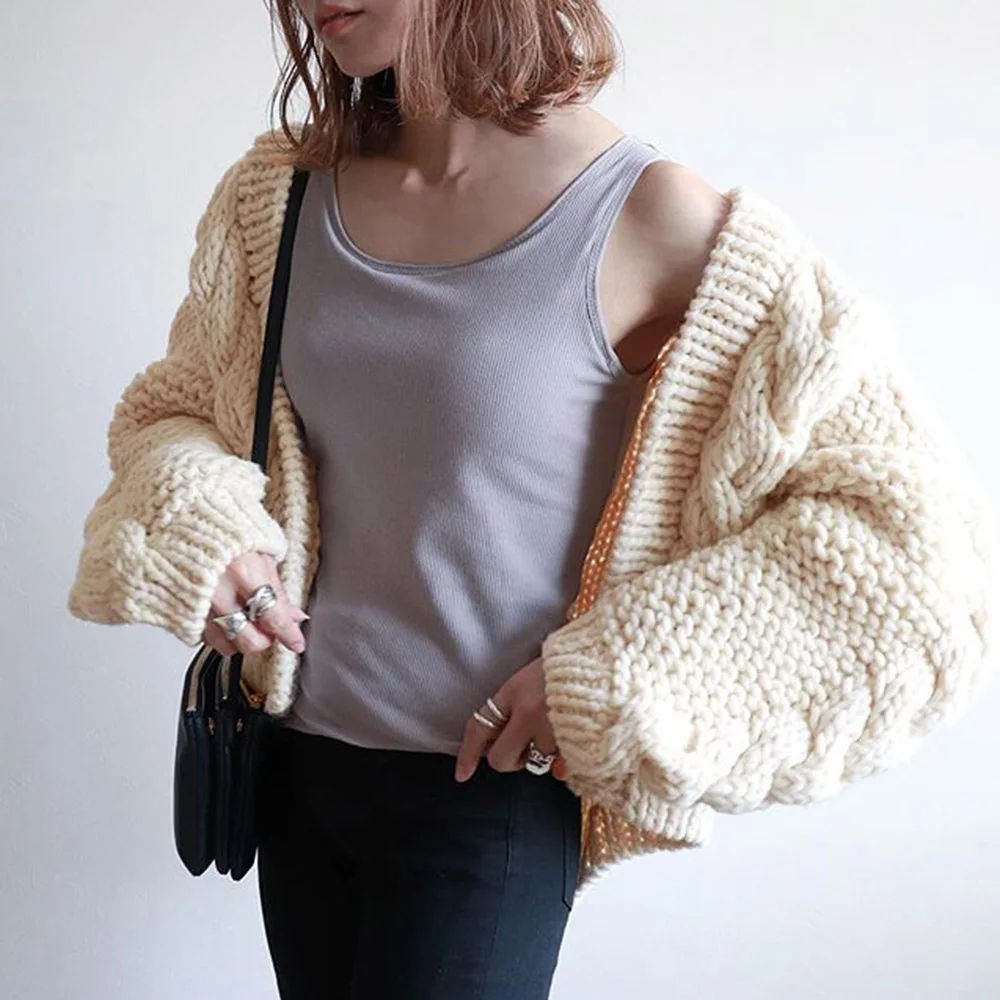 Короткий кардиган женский зимний белый свитер пальто 2020 корейский Кардиган