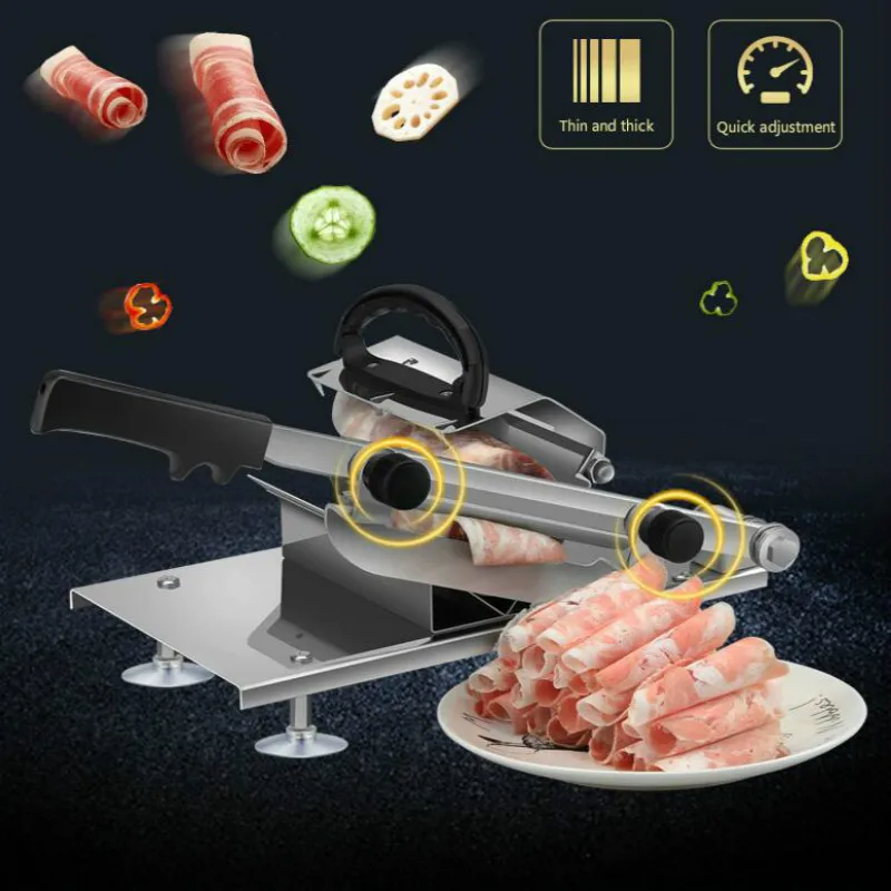 Автоматическая мяса ягненка слайсер ручной резки коммерческих мяса слайсер