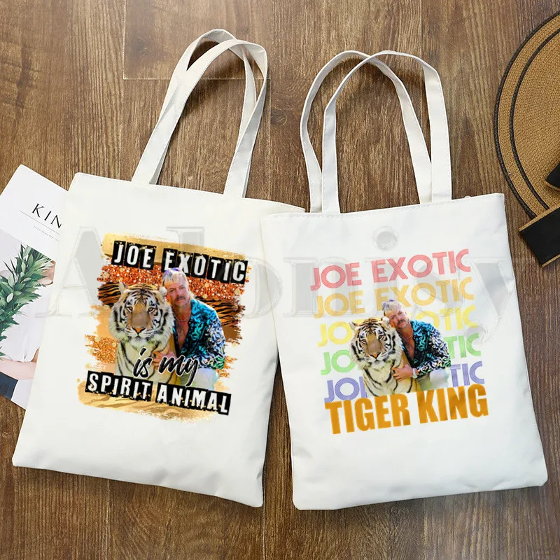 Тканевая сумка Joe Exotic The Tiger King для президента простые сумки покупок с мультяшным