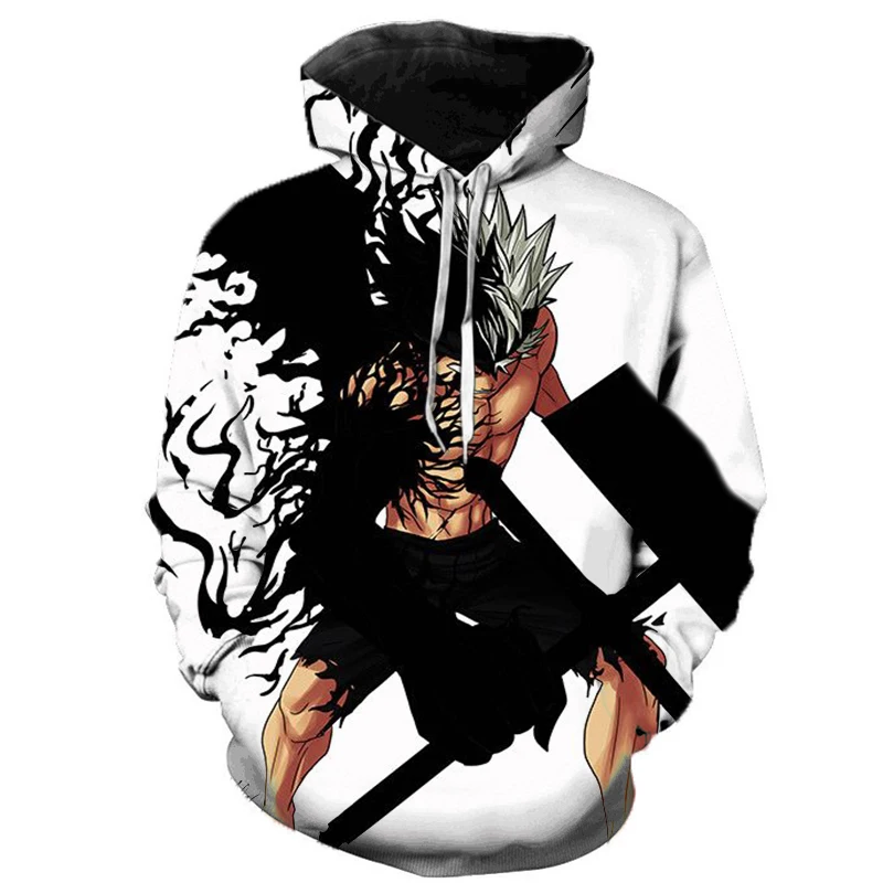 

2021New Anime Hoodie Black Clover 3D Printed Hoodie Men Women Spring Casual Long Sleeve Sweatshirt Men