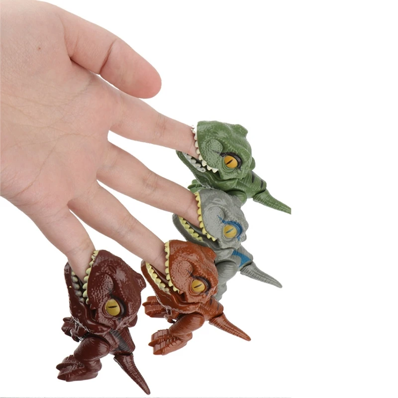 

4pcs Finger Dinosaur Egg Toy Creative Tricky Tyrannosaurus Model Dinosaur Toy
