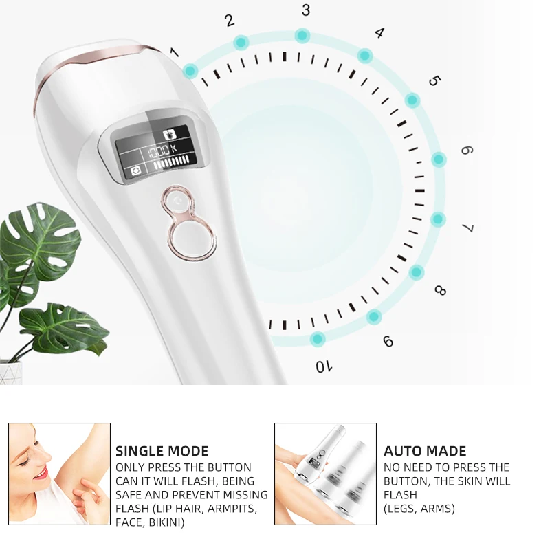 

1000000 Flashes Ice Cool Laser Hair Removal Epilator depiladora 10 Levels Painless Whole Body Home Use IPL Photoepilator