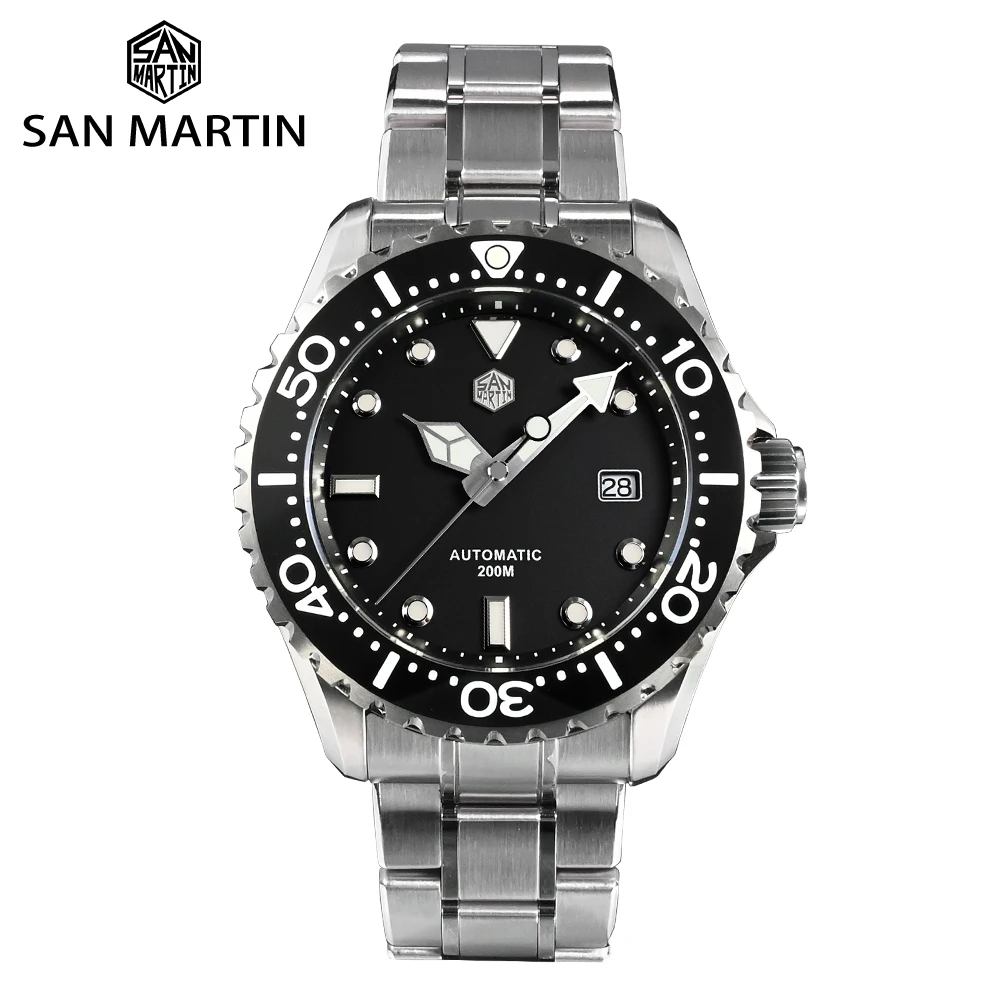 

San Martin Men Watch 44mm SBGA229G PT5000 SW200 Sapphire Glass Date Luminous 20Bar Diver Automatic Mechanical Watches Reloj